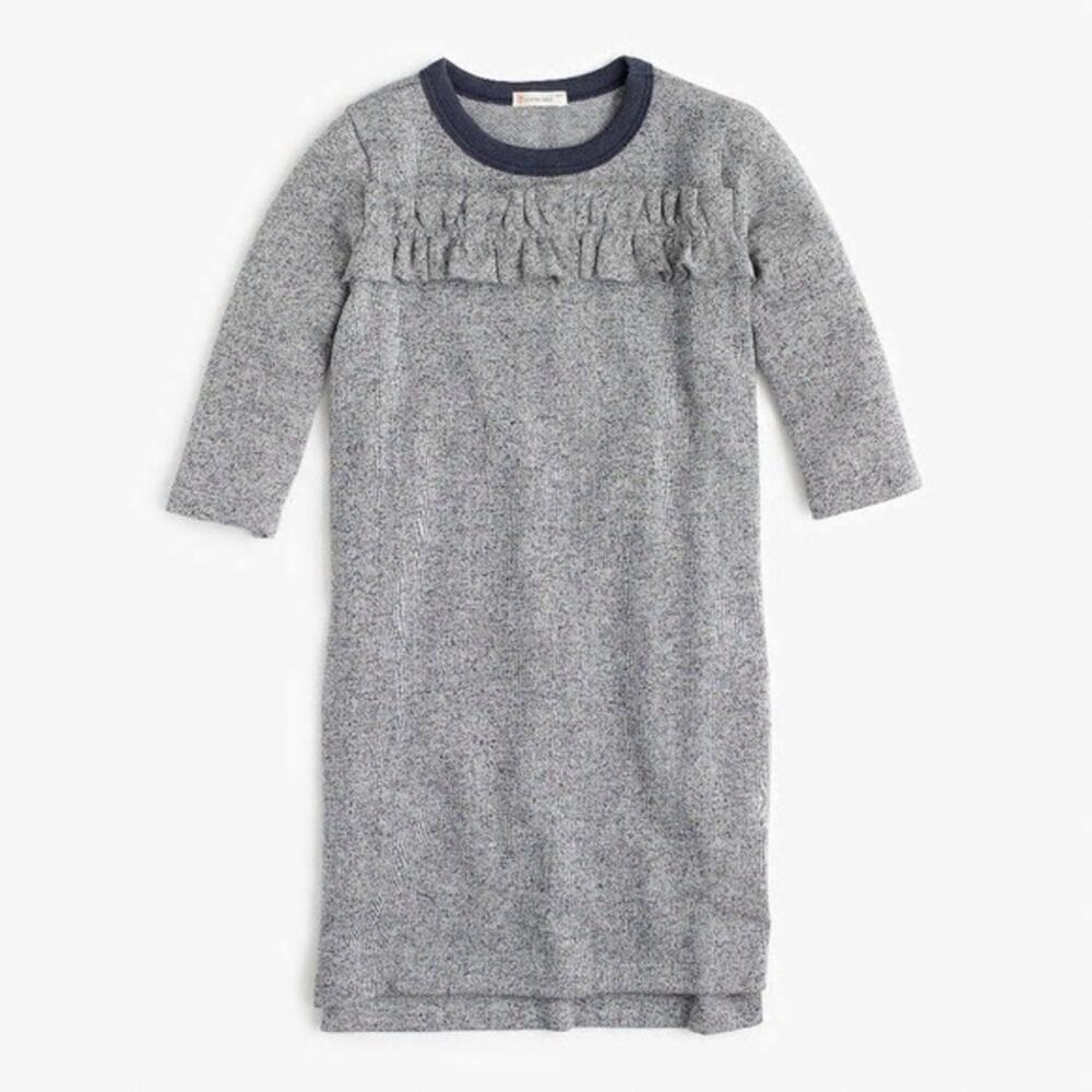 Crewcuts Sweatshirt Dress sz 3 Grey 3/4 Length Sleeve Sweatshirt Dress